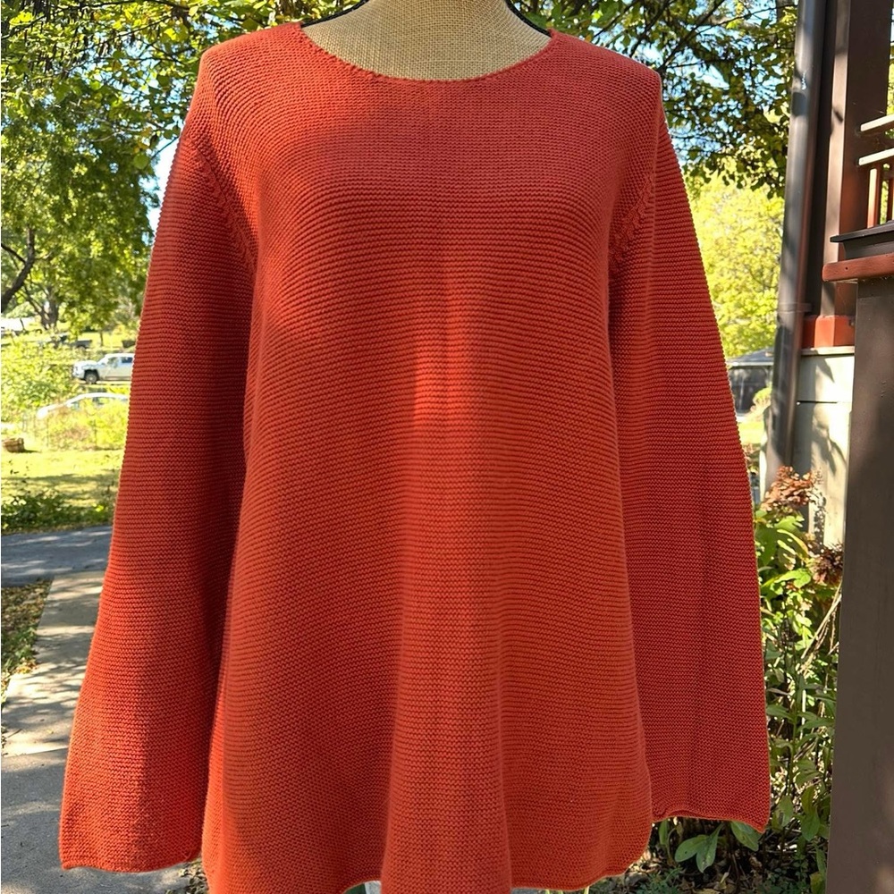 Gudrun Sjoden Spiced Pumpkin Orange Crew Neck Sweater